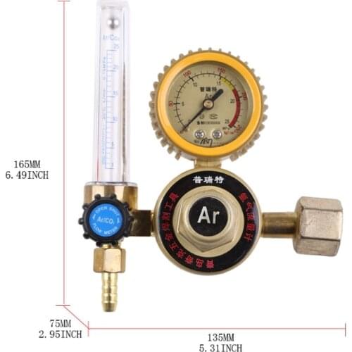 Argon CO2 Pressures Reducer G5/8" 0-25Mpa Tig Flow Meter Welding Regulator Gauge Shock Absorption Gas Flowmeter A0KE