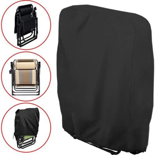 Chair Cover Oxford Waterproof Folding Recliner Hood UV-Resistance Chair Hood for Outdoor Camping Furniture Chair Storage Bag