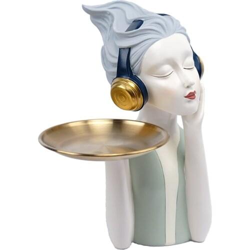 Decor Accesories For Home Figurines Statue Sculpture Miniature Room Decoration Modern Girl Fat Woman Chef Piggy Tray Storage