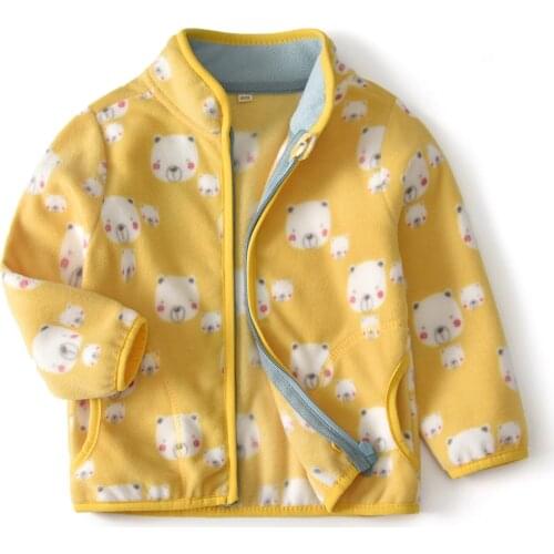 Baby Boys and Girls Fleece Jackets 2020 Autumn Korean New Childrens Clothing Outwear Coat Toddler Hooded Jacket Kids Top Coats