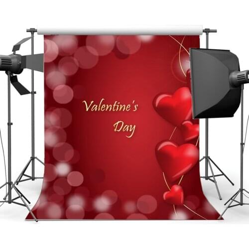 Photography Backdrops Sweet Heart Bokeh Red Glitter Sequins Valentines Day Backdrop Wedding Background
