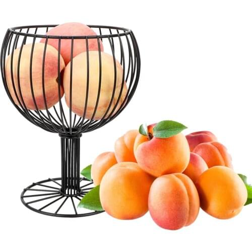 Multifunction Iron Fruit Plate Drain Display Bowl Rack Fruit Storage Basket Nordic Style Kitchen Basket Container Bowl