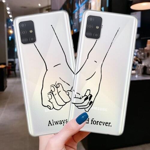 Soft TPU Phone Cases For Samsung A51 A71 A10 A20 A30 A40 A50 A70 A9 A7 A6 A8 Plus 2018 Cover Cute BFF Best Friends Forever Case