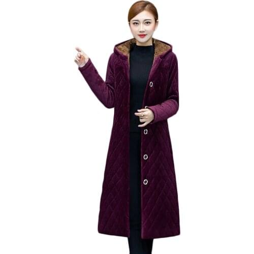 NEW Trending Products Large Size Winter Jacket Women Warm Long Parkas Down Cotton Velvet Outerwear Hooded Thick High Quality 349