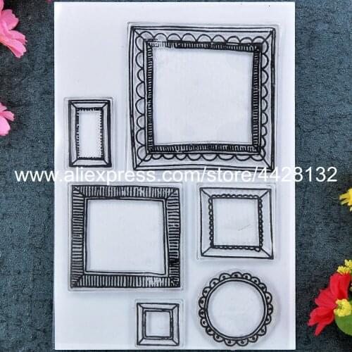 Frame Scrapbook DIY photo cards rubber stamp clear stamp transparent stamp 11x16cm 9020204
