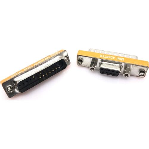Retail DB9 Female To DB25 Male Mini Serial Port Cable Adapter Gender Charger 9Pin 25Pin Connector Connections Converter
