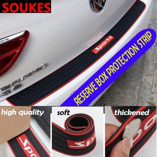 Sport 4X4 Rubber Car Rear Trunk Panel Protect Sticker For Bmw E46 E90 E60 E39 E36 Lada Granta Chevrolet Cruze Lacetti Lexus