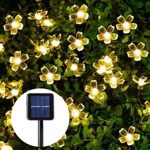 5M 20 LED Solar String Lights For Outdoor Waterproof Lamp Garden Decoration Lantern Flashing Light Starry Sky Glow In The Dark