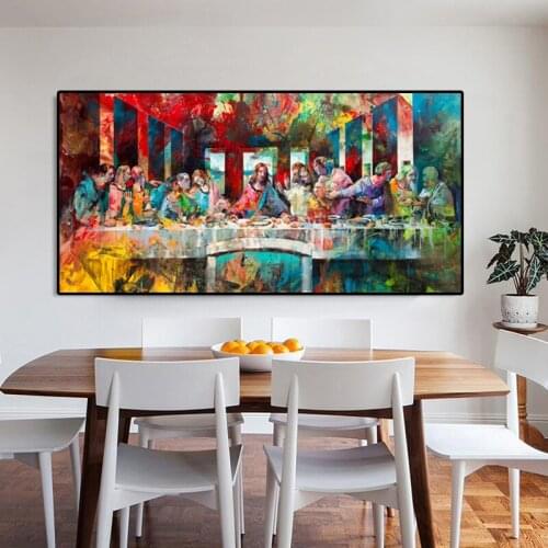 Famous Painting The Last Supper Famous Painting Art Posters and Prints on Canvas Wall Art Pictures for Living Room Home Decor