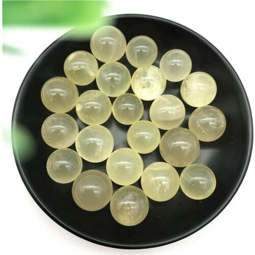 1PC 20-21mm Natural Citrine Ball Yellow Quartz Crystal Sphere Balls Polished Healing Natural Stones and Minerals