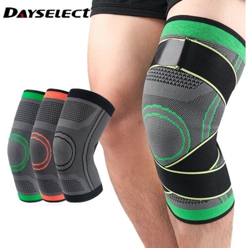 1PCS Dual-use Weaving Pressurization Knee Brace Basketball Hiking Cycling Knee Support Professional Protective Sports Knee Pad