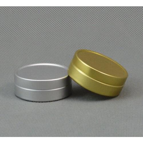 10ps/lot 10g EMPTY golden silver Aluminum Cosmetic containers Jars Cream Empty Bottle Powder & Pill Containers refillable bottle