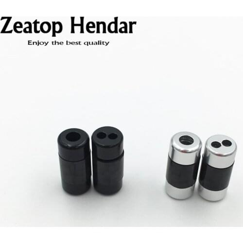 10Pcs Mini Carbon Fiber Pants Boot Y Splitter Speaker Audio Wire Black Silver Metal Slider Plug for Earphone Headphone Cable