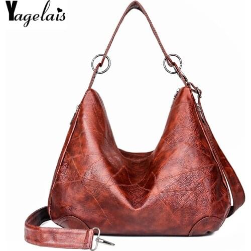 2019 New Fashion Women Handbags PU Casual Solid Shell Ladies Wild Shoulder Bags Vintage Fashion Mother Temperament Casual Tote