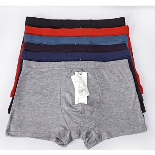5pc/lot Mix Color Mens Underwear Boxer Shorts Underpants Breathable Underwear Plus Size XL-5XL