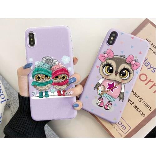 Cute Cartoon Case For Samsung Galaxy A72 A71 S9 S21 Ultra S20 FE S10 Plus A51 A31 A52 A32 A50 A21S A10 A12 A22 A40 TPU Owl Cover