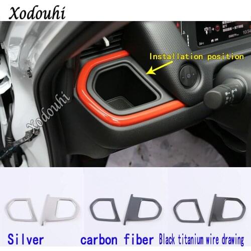 For Honda Fit Jazz 2020 2021 Car Styling Garnish Cover Trim Stainless Steel Front Left+right Air Conditioning Outlet Vent Cup