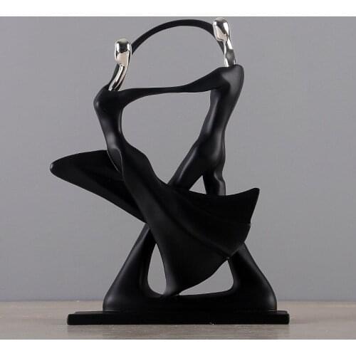 Nordic Art Dancing Couple Resin Figure Ornaments Figurines Home Decoration Accessories for Living Room Ornaments for Home Decor