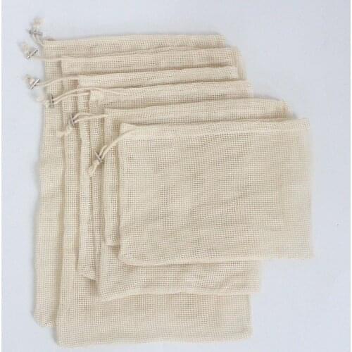 Cotton Produce Bags - Cotton Mesh Produce Bags for Fruit Vegetable