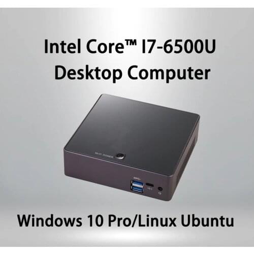 Fan Mini PC,Intel Core I7 6500U, Windows 10/Ubuntu,[HUNSN BA02L],(WiFi/1HD1.4/2USB3.0/2USB2.0/1LAN/1USB Type-C)