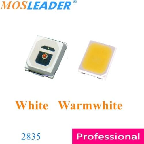 Mosleader 17000pcs 0.2W 2835 White Warmwhite SMD LED Light emitting diodes Chinese good quality