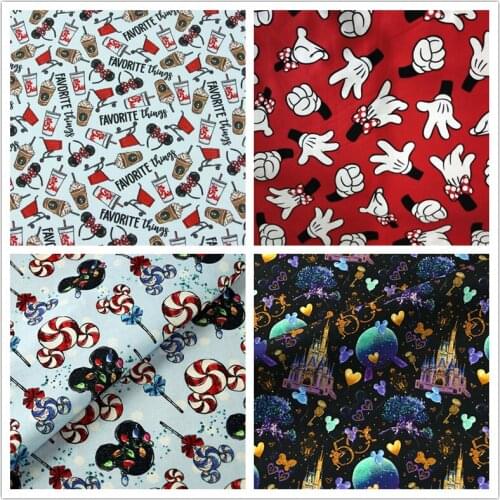 Cartoon Cute Green Eye Plain Weave Cotton Fabric for Kids Clothes Hometextile Backpacks Slipcover Cushion Cover DIY Material