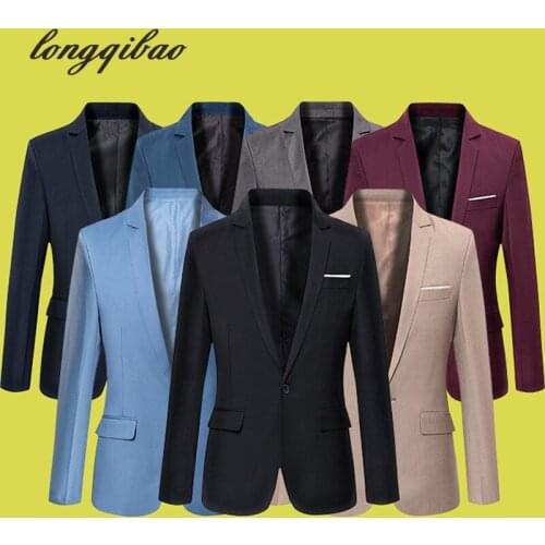 NEW Mens Fashion Brand Blazer Casual Slim Fit Suits Jacket Male Blazers Mens Coat Wedding Dress AL7038