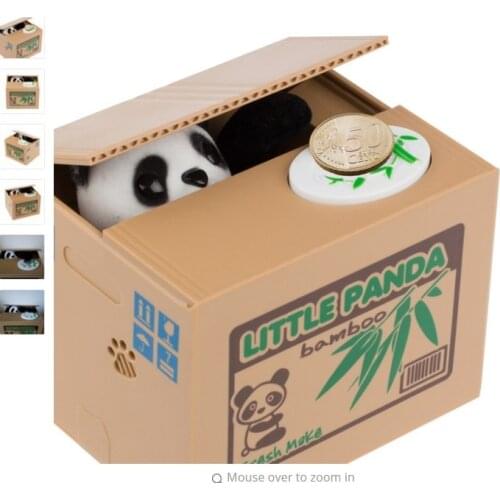 Hot Panda Thief Money Boxes Toy Piggy Banks Gift Kids Money Boxes Automatic Stole Coin Piggy Bank Money Saving Box Moneybox