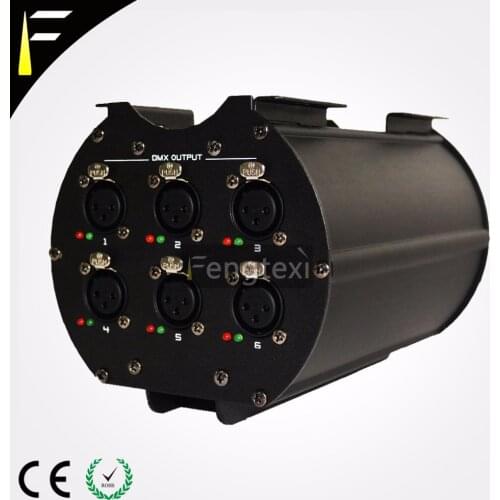 2.4G Wireless 6dmx Antenna Splitter Distributes 6 Way Amplifies Buffers Effectively 6 Channels DMX512 Signals Splitter