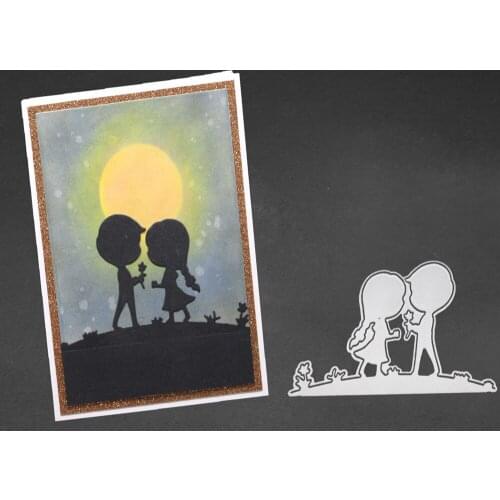ZhuoAng Cartoon Lovers Courtship Cutting Dies For DIY Scrapbooking Decoretive Embossing Stencial DIY Decoative Card Die Cutter