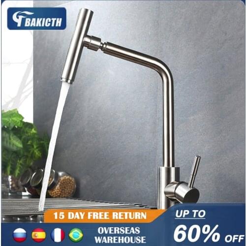 Bakicth Kitchen Faucets Mixer 360 Degree Selection of Faucets Kitchen Faucet Stainless Steel Sink Tap Water Mixer Taps