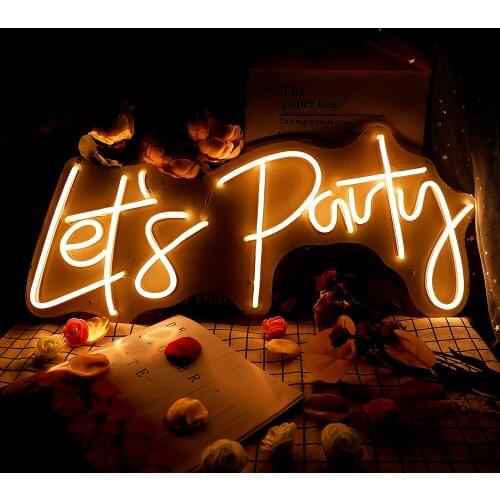 1Set Custom LED Lets Party Letter Lamp Neon Light Signs Bar Pub Decoration Party Lights For Room Christmas Happy birthday Decor