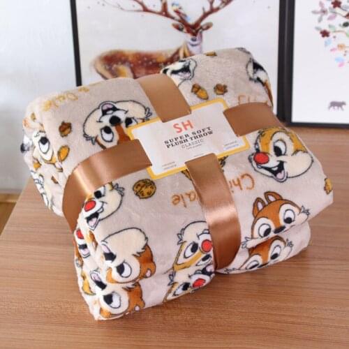 Disney Pine Mouse Chicky and Deedy Cartoon Cute Pattern Comfortable Soft Plush Blanket Boys Girls Sofa Bed Plane Supplies