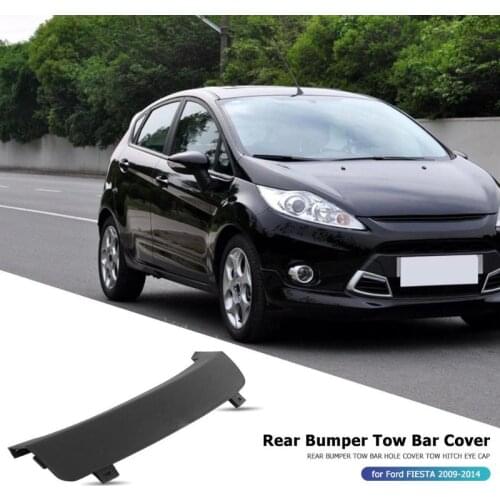 Rear Bumper Tow Bar Eye Cover Durable Primed ABS Auto Exterior Replacement Hauling Accessories for Ford FIESTA 2009-2014