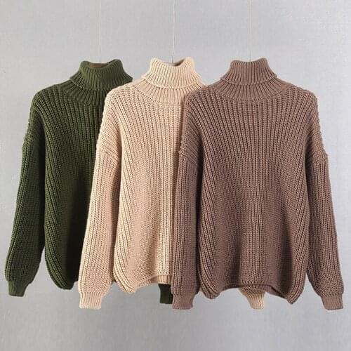 Turtle Neck Sweater Women 2020 New Korean Elegant Solid Cashmere Soft Oversized Thick Warm Female Pullovers Tops