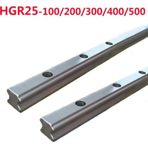 1PC HGR25-L100/200/300/400/500 Square Linear Guides without Slider