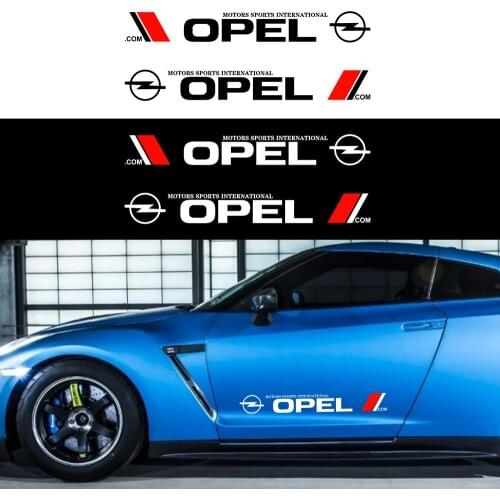 2Pcs Car Door Side Stickers Body Decals Car Logo Decal Styling for Opel Astra H G J Insignia Mokka Zafira C D Auto Accessories