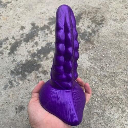 2021 New Tongue Shape Horse Dildo Intimate Toys Anal Beads Butt Plug Vagina Masturbator Adult Phalos For Women Men Sex Products