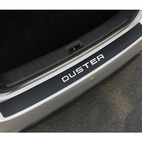 For Renault Dacia Duster Car Exterior Accessories Car Styling Rear Bumper Scuff Carbon Fiber Protector Sill Pedals Cover Sticker