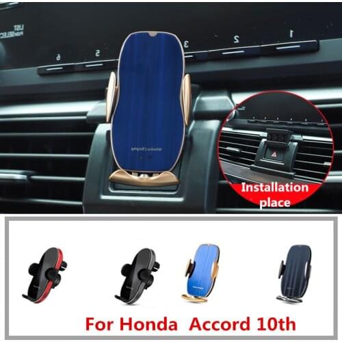 Wireless charging CAR PHONE HOLDER Car GPS mount Special Buckle For Honda Accord 10th Car Interior Phone Bracket Accessories