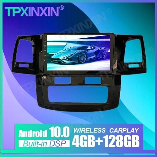 Android 10.0 4+128G Carplay For Toyota Hilux Fortuner 2008 Car GPS Navigation Headunit Auto Radio Stereo Multimedia Player IPS