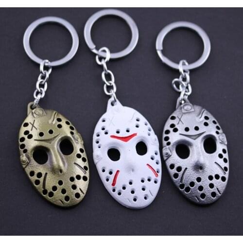 Horror Movie Friday The 13th Jason Voorhees Mask Alloy Key Chains Keychain Key Chain Keyring