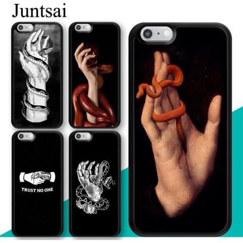 Hand Snake Painting Culture Art Case For iphone 11 12 Pro Max mini XR XS MAX X 5S SE 2020 6S 7 8 Plus Cover Coque