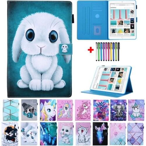 Tablet Case For Amazon Fire HD 10 2021 2019 2017 Tablet Cover Butterfly Rabbit Protective Case For Amazon Fire HD 10 Plus Shell