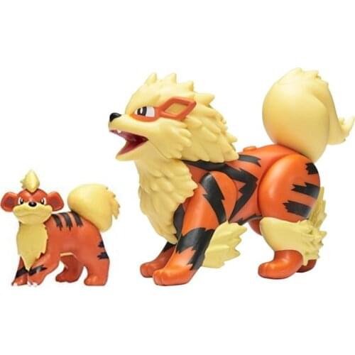 Anime Figures Growlithe Arcanine Pokemons Action Figure Toys 5CM Growlithe 8CM Arcanine Pokemons Toys Figuras Dolls Kids Gifts