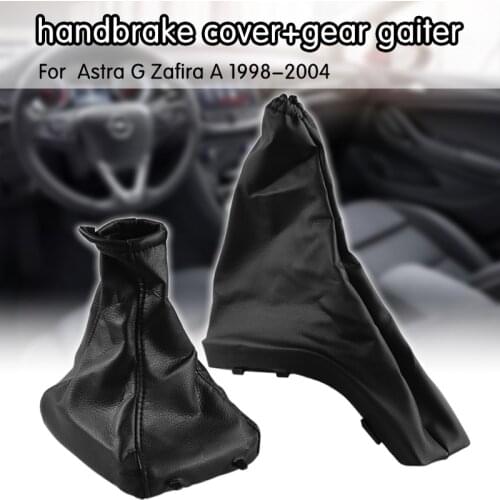 Car Gear Shift Knob Gaiter Boot Cover PU Leather Parking Handbrake Grips Covers For Opel Astra G Zafira A 1998-2004