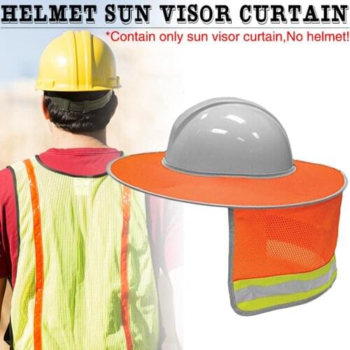 Summer Sun Protection Hat Outdoor Camping FishingHelmet Reflective Safety Helmet Sun Visor Cap Neck Breathable Protective Cover