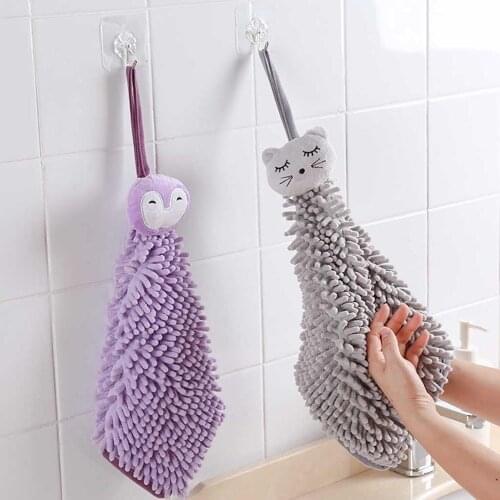Cute Baby Kids Nursery Hand Towel Cartoon Animal Kitchen Bath Hanging Wipe Soft Towel hand Cloth Delicate fluffy towels #1009
