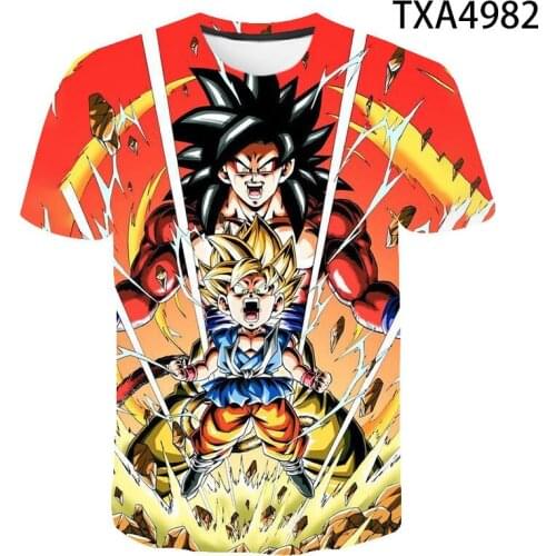 Fashion Anime Dragon 3D Printed T Shirt Summer Style Men Women Children Short Sleeve Boy Girl Kids Casual Cool Top DBZ Tee