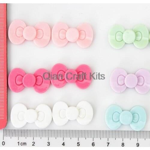 Set of 150pcs mixed color big bow resin cabochons 29mm scrapbook art applique girl hair accessory DIY sz1009